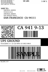 UPS Shipping Labels